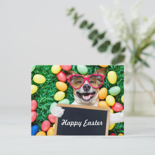 Dog Day Easter Briefkaart (Staand voorkant)