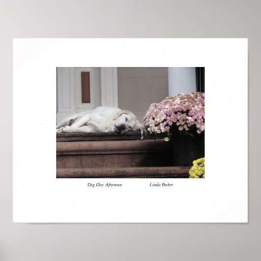 Dog Day middag door Linda Becker Poster (Voorkant)