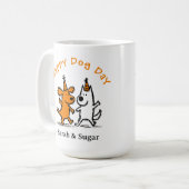 Dog Day Mok - Schattigee Paw Print Coffee Cup voor (Voorkant links)