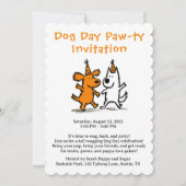 Dog Day Paw-ty Invitation - Schattige Puppy Party Kaart (Voorkant)
