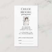 Dog Day Spa Groom Business & Afspraak Herinnering Visitekaartje (Achterkant)