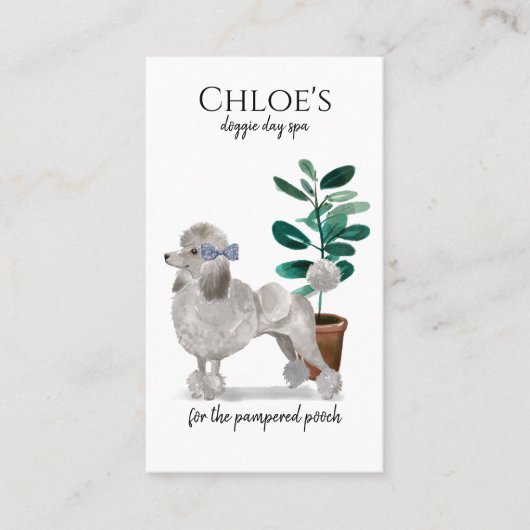 Dog Day Spa Groom Business & Afspraak Herinnering Visitekaartje (Voorkant)