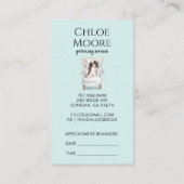 Dog Day Spa Groom Business & Afspraak Herinnering Visitekaartje (Achterkant)