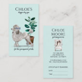 Dog Day Spa Groom Business & Afspraak Herinnering Visitekaartje (Voorkant / Achterkant)
