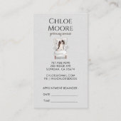 Dog Day Spa Groom Business & Afspraak Herinnering Visitekaartje (Achterkant)