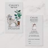 Dog Day Spa Groom Business & Afspraak Herinnering Visitekaartje (Voorkant / Achterkant)