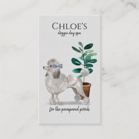 Dog Day Spa Groom Business & Afspraak Herinnering Visitekaartje (Voorkant)