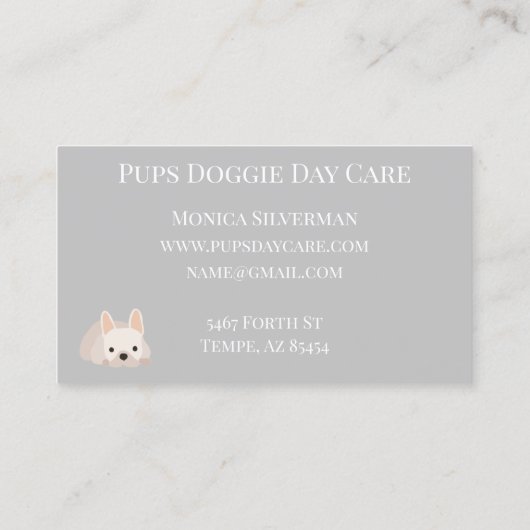 Dog Day Zorghuistraining voor kinderen Visitekaartje (Achterkant)