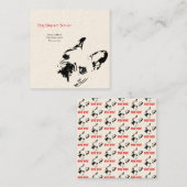 Dog Daycare Service Vierkante Visitekaartje (Voorkant / Achterkant)