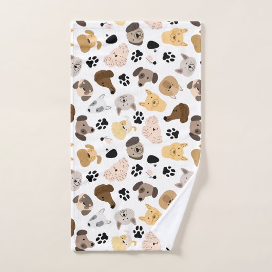 Dog Days - Hondenrassen en Dog Paws Pattern Kitche Handdoek (Handdoek)