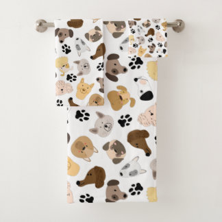 Dog Days - Hondenrassen en hond Paws Pattern Bad Handdoek