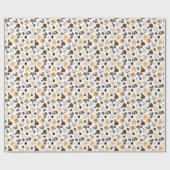 Dog Days - Hondenrassen en hond Paws Pattern Cadeaupapier (Vlak)