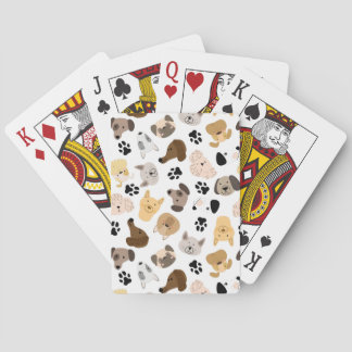 Dog Days - Hondenrassen en hond Paws Pattern Pokerkaarten