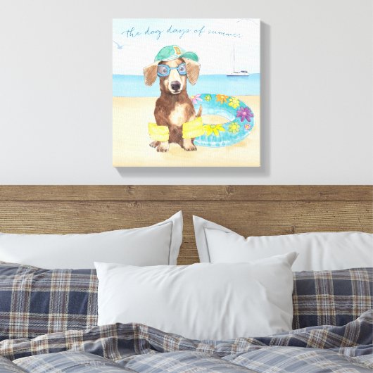 Dog Days of Summer Canvas Afdruk (Insitu (Slaapkamer))