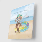 Dog Days of Summer Vierkante Klok (Hoek)