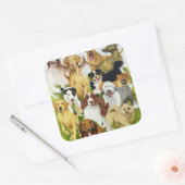 Dog Days Vierkante Sticker (Envelop)