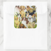 Dog Days Vierkante Sticker (Tas)