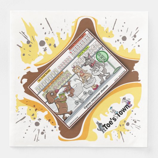 Dog Daze | Absurd Visual Humor Dinner Napkin Servet (Voorkant)