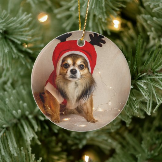 Dog Deer Keramisch Ornament (Boom)