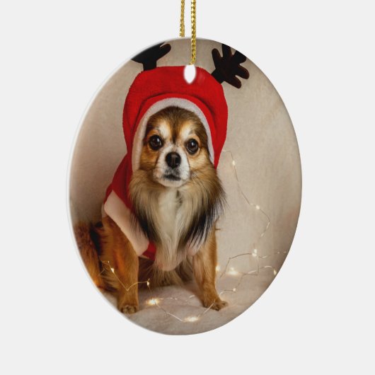 Dog Deer Keramisch Ornament (Rechts)