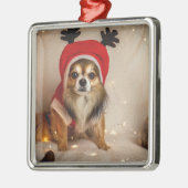 Dog Deer Metalen Ornament (Links)