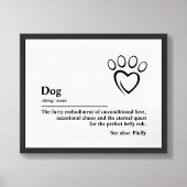 Dog Definition Wall Art Typography Poster