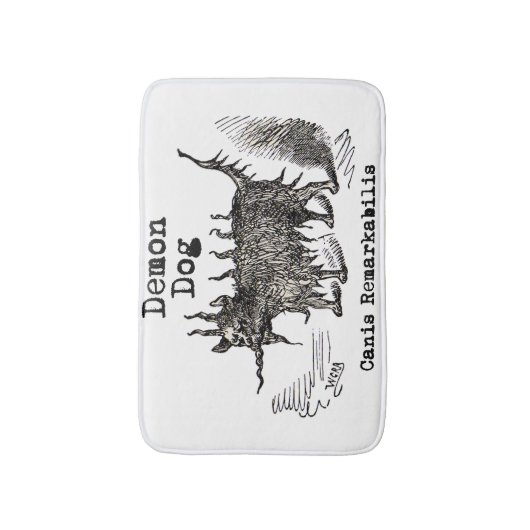 Dog Demon  Funny Cute Badmat (Voorkant Verticaal)