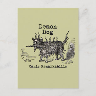 Dog Demon  Funny Cute Briefkaart