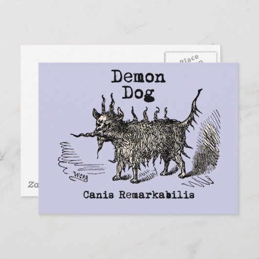 Dog Demon  Funny Cute Briefkaart (Voorkant / Achterkant)