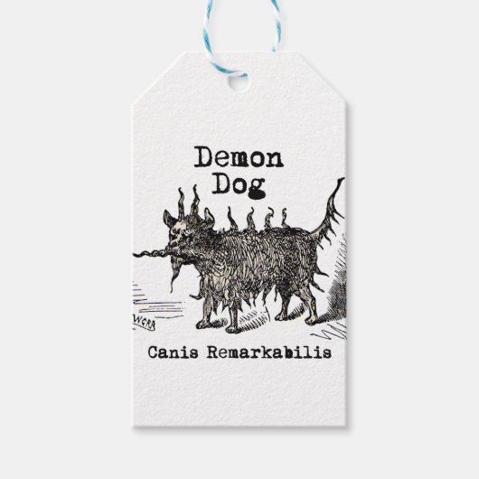 Dog Demon  Funny Cute Cadeaulabel (Voorkant)