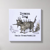 Dog Demon  Funny Cute Canvas Afdruk (Voorkant)