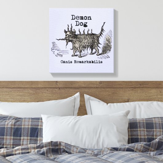 Dog Demon  Funny Cute Canvas Afdruk (Insitu (Slaapkamer))