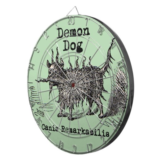 Dog Demon  Funny Cute Dartbord (Voorkant Rechts)