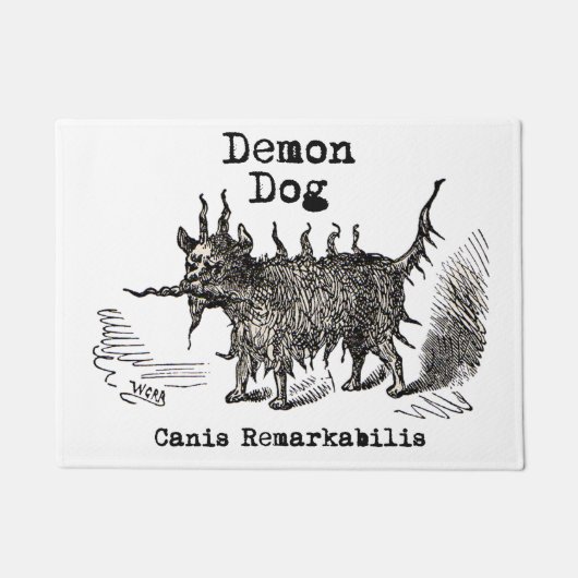 Dog Demon  Funny Cute Deurmat (Voorkant)