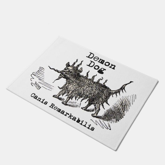 Dog Demon  Funny Cute Deurmat (Schuin)