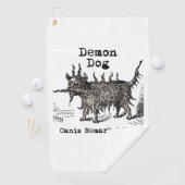 Dog Demon  Funny Cute Golfhanddoek (Insitu)