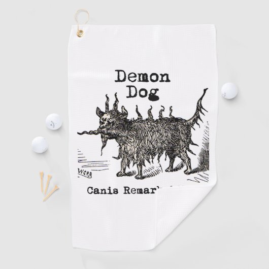 Dog Demon Funny Cute Golfhanddoek (Insitu)