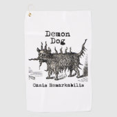 Dog Demon Funny Cute Golfhanddoek (Voorkant)
