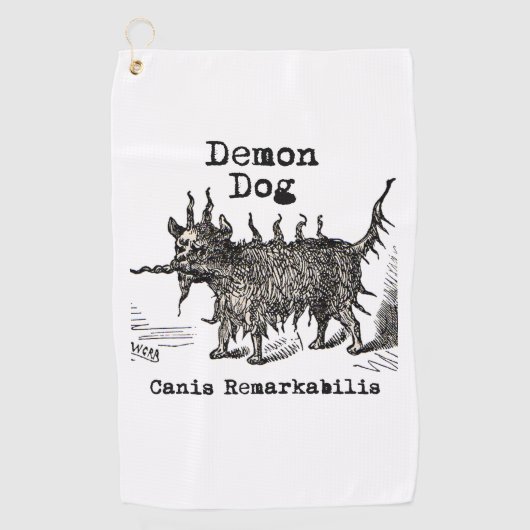 Dog Demon  Funny Cute Golfhanddoek (Voorkant)