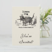 Dog Demon Funny Cute Kaart (Staand voorkant)