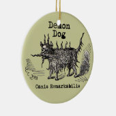 Dog Demon Funny Cute Keramisch Ornament (Rechts)