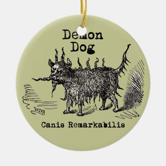 Dog Demon Funny Cute Keramisch Ornament (Voorkant)
