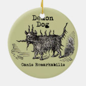 Dog Demon Funny Cute Keramisch Ornament (Achterkant)