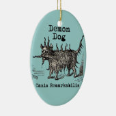 Dog Demon  Funny Cute Keramisch Ornament (Rechts)