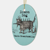 Dog Demon  Funny Cute Keramisch Ornament (Links)