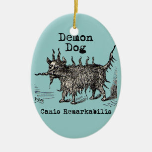 Dog Demon  Funny Cute Keramisch Ornament