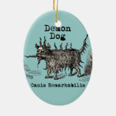 Dog Demon  Funny Cute Keramisch Ornament (Achterkant)