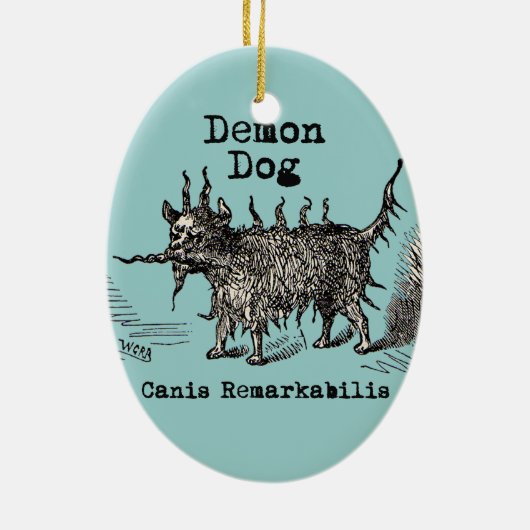 Dog Demon  Funny Cute Keramisch Ornament (Achterkant)