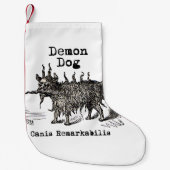 Dog Demon  Funny Cute Kleine Kerstsok (Voorkant)