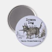Dog Demon  Funny Cute Magneet (Voorkant / Achterkant)